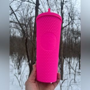STARBUCKS 2021 CHINA BARBIE PINK MATTE STUDDED SUMMER RELEASE
